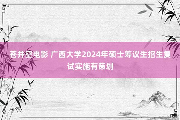 苍井空电影 广西大学2024年硕士筹议生招生复试实施有策划