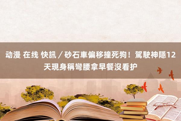 动漫 在线 快訊／砂石車偏移撞死狗！駕駛神隱12天現身　稱彎腰拿早餐沒看护